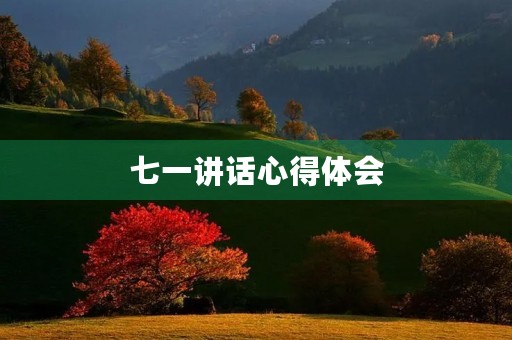 七一讲话心得体会
