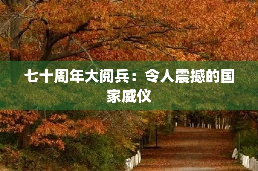 七十周年大阅兵:令人震撼的国家威仪 七十周年大阅兵:令人震撼的国家威仪