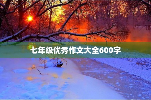 七年级优秀作文大全600字 七年级优秀作文大全600字