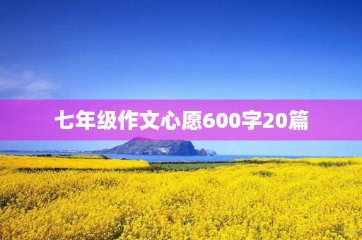 七年级作文心愿600字20篇 七年级作文心愿600字20篇