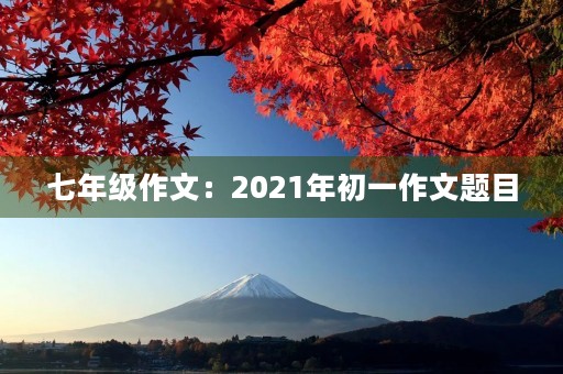 七年级作文:2021年初一作文题目 七年级作文:2021年初一作文题目