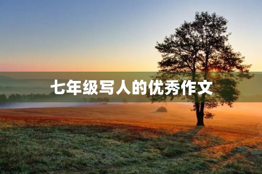 七年级写人的优秀作文