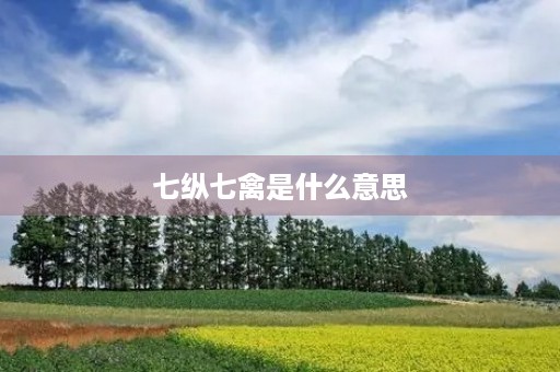 七纵七禽是什么意思 七纵七禽是什么意思