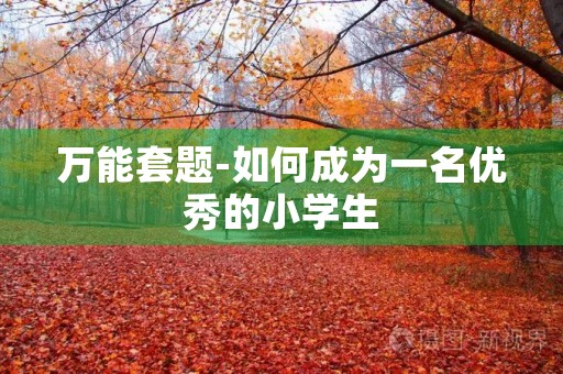 万能套题-如何成为一名优秀的小学生 万能套题-如何成为一名优秀的小学生