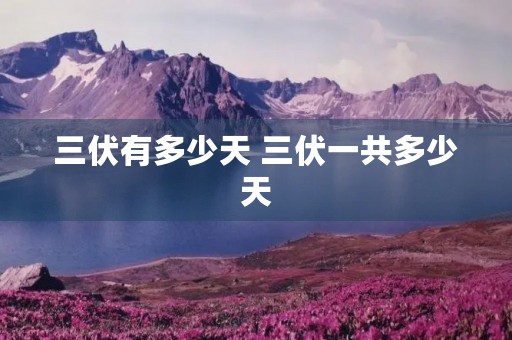 三伏有多少天 三伏一共多少天