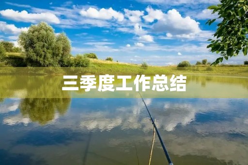 三季度工作总结