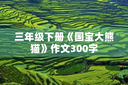 三年级下册《国宝大熊猫》作文300字 三年级下册《国宝大熊猫》作文300字