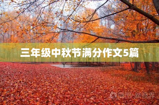 三年级中秋节满分作文5篇