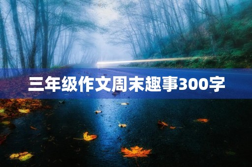 三年级作文周末趣事300字 三年级作文周末趣事300字
