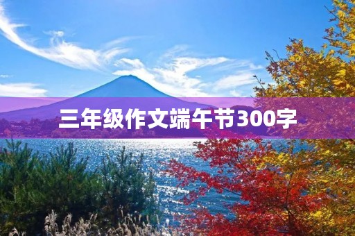 三年级作文端午节300字 三年级作文端午节300字