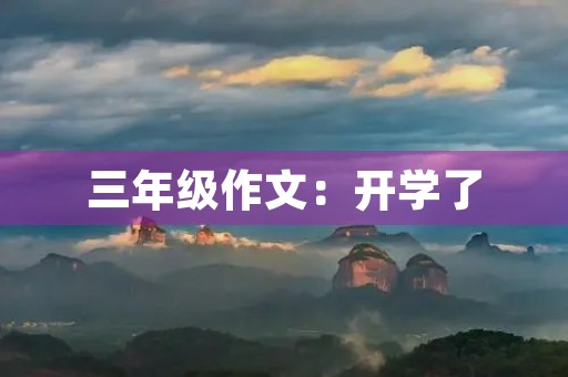 三年级作文:开学了 三年级作文:开学了