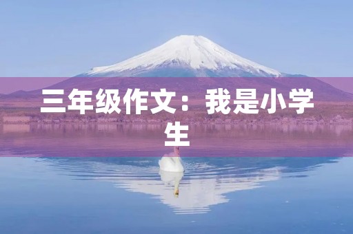 三年级作文:我是小学生 三年级作文:我是小学生