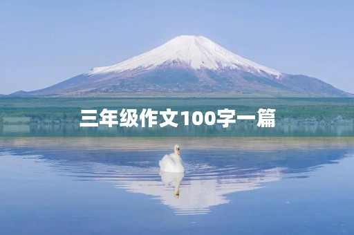 三年级作文100字一篇 三年级作文100字一篇