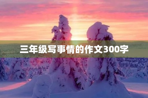 三年级写事情的作文300字