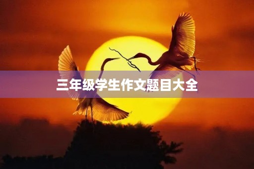 三年级学生作文题目大全 三年级学生作文题目大全