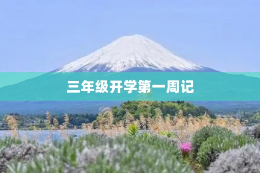 三年级开学第一周记 三年级开学第一周记