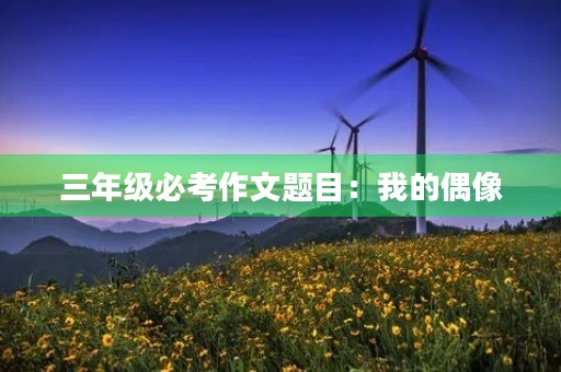 三年级必考作文题目:我的偶像 三年级必考作文题目:我的偶像