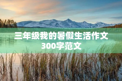 三年级我的暑假生活作文300字范文