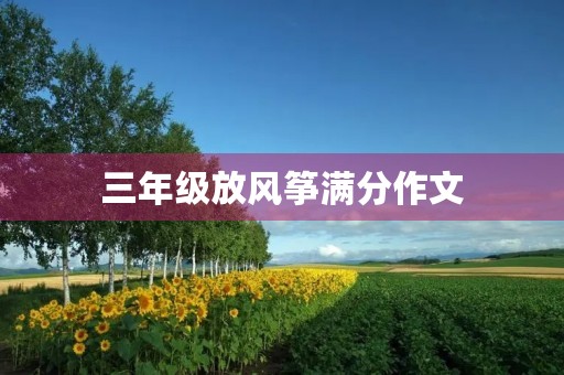 三年级放风筝满分作文
