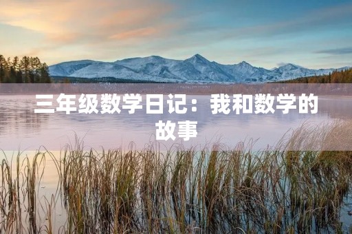 三年级数学日记：我和数学的故事