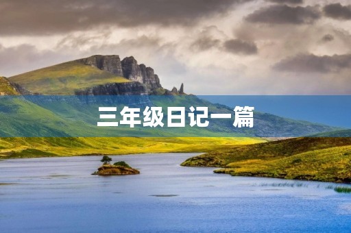 三年级日记一篇 三年级日记一篇