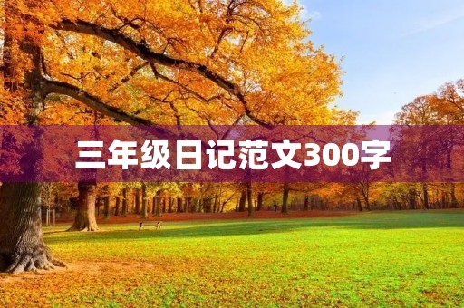 三年级日记范文300字 三年级日记范文300字