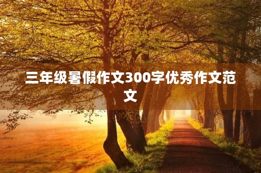 三年级暑假作文300字优秀作文范文