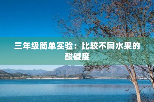 三年级简单实验：比较不同水果的酸碱度