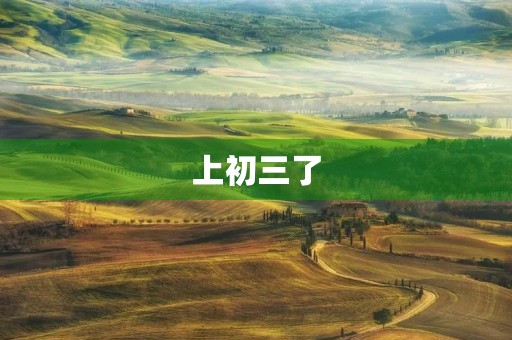 上初三了 上初三了