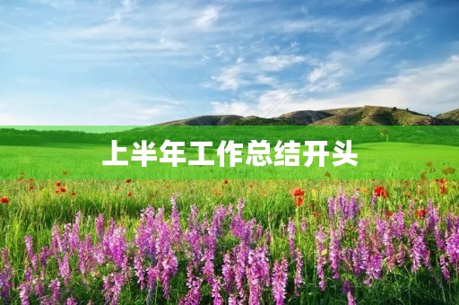 上半年工作总结开头