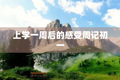 上学一周后的感受周记初一 上学一周后的感受周记初一