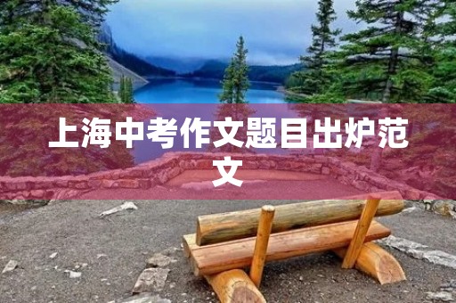 上海中考作文题目出炉范文