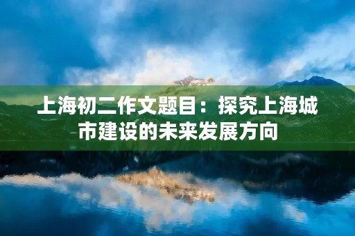 上海初二作文题目：探究上海城市建设的未来发展方向
