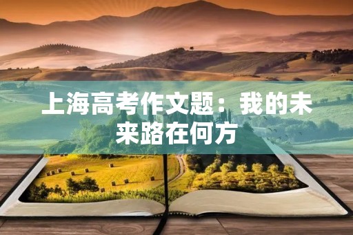上海高考作文题：我的未来路在何方