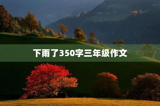 下雨了350字三年级作文 下雨了350字三年级作文