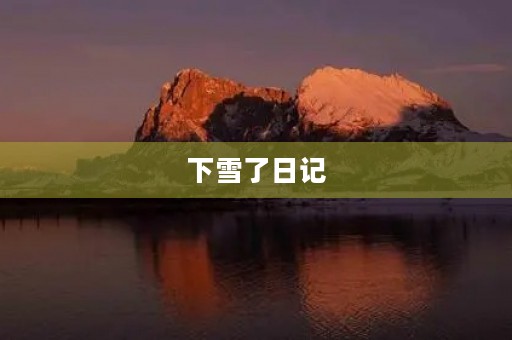 下雪了日记 下雪了日记