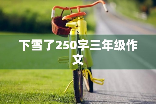 下雪了250字三年级作文 下雪了250字三年级作文