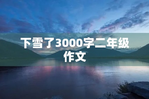 下雪了3000字二年级作文