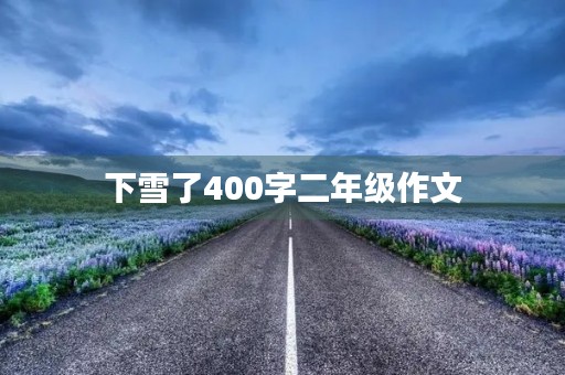 下雪了400字二年级作文