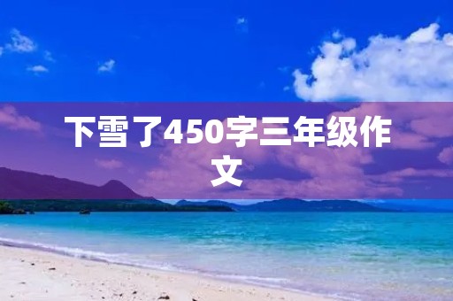 下雪了450字三年级作文