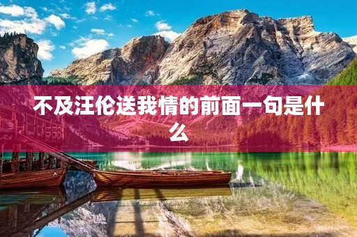 不及汪伦送我情的前面一句是什么(不及汪伦送我情的前面一句是什么意思) 不及汪伦送我情的前面一句是什么(不及汪伦送我情的前面一句是什么意思)