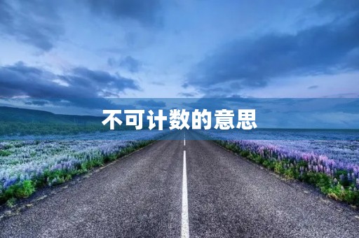 不可计数的意思(不可计数)
