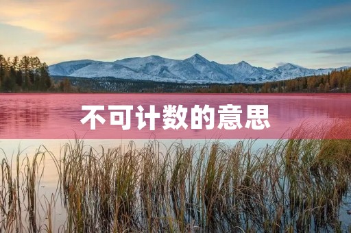 不可计数的意思(不可计数拼音) 不可计数的意思(不可计数拼音)