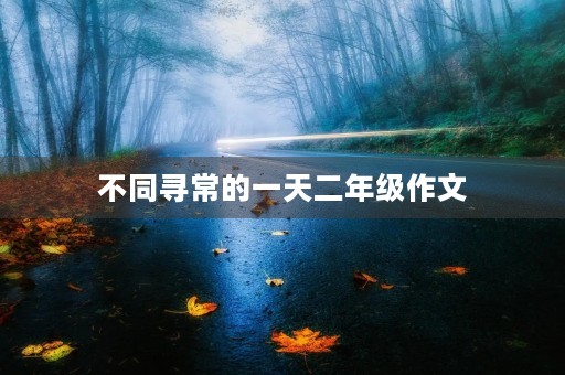 不同寻常的一天二年级作文
