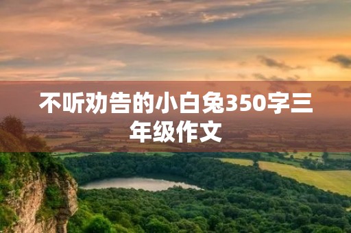 不听劝告的小白兔350字三年级作文