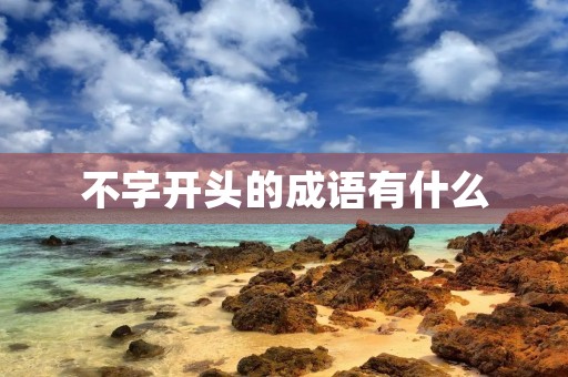 不字开头的成语有什么