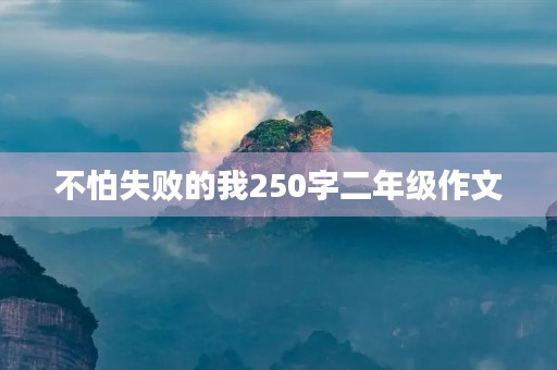不怕失败的我250字二年级作文 不怕失败的我250字二年级作文
