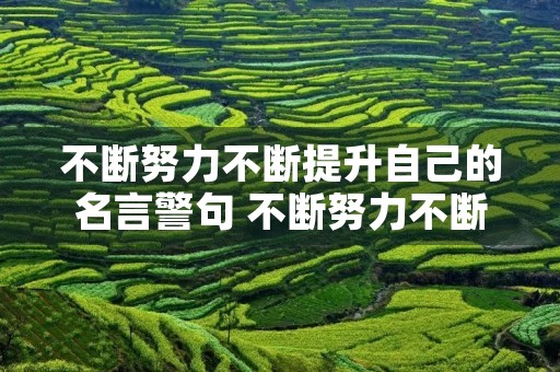 不断努力不断提升自己的名言警句 不断努力不断提升自己的名言警句古言 不断努力不断提升自己的名言警句 不断努力不断提升自己的名言警句古言