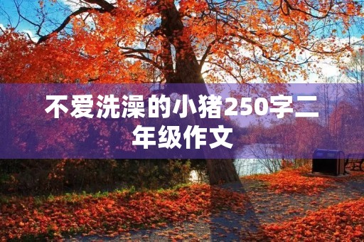 不爱洗澡的小猪250字二年级作文