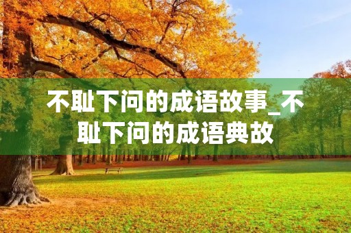不耻下问的成语故事_不耻下问的成语典故 不耻下问的成语故事_不耻下问的成语典故